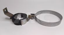 complete suspension of the small exhaust silencer