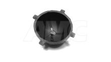 the pivot of the vertical spherical pin
