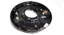 rear brake shield complete with brake roller - left